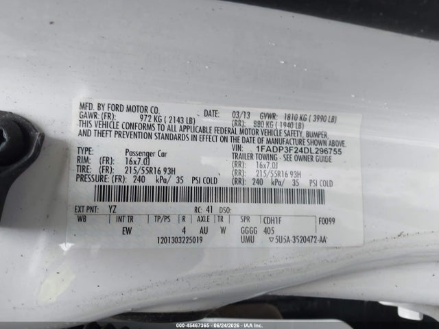 2013 FORD FOCUS SE 照片 9