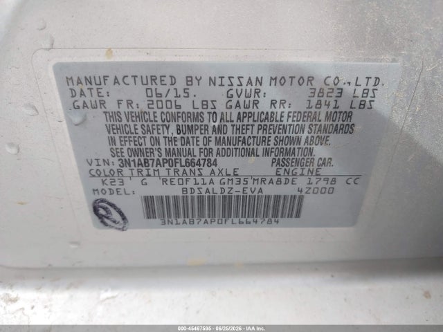 2015 Nissan SENTRA FE+ S/S/SL/SR/SV 照片 9