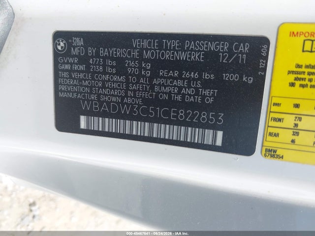 2012 BMW 328I 照片 9