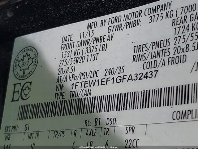 2016 FORD F-150 XLT 照片 9