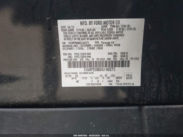2013 FORD TAURUS SEL 照片 9