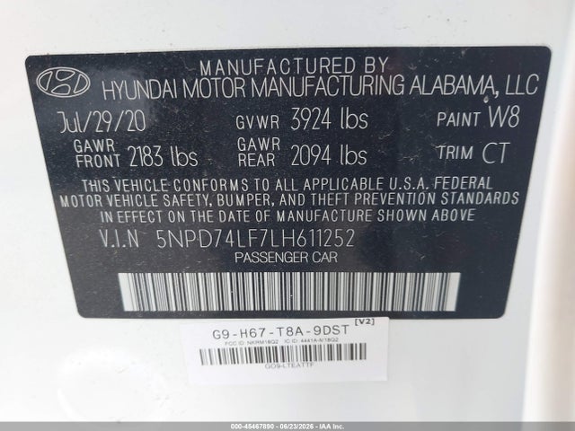2020 Hyundai ELANTRA SE 照片 9
