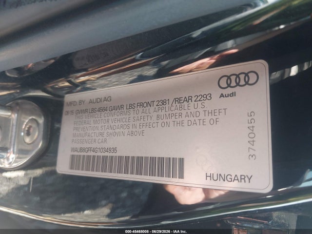 2016 AUDI A3 2.0T PREMIUM — фото 9