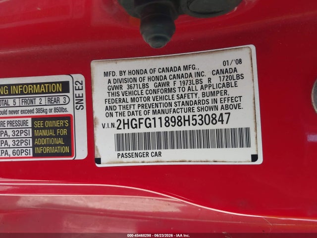 2008 Honda CIVIC EX 缩略图 9