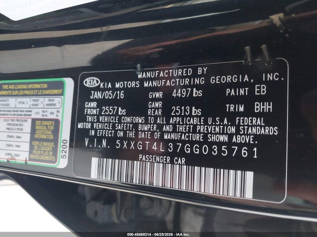 2016 KIA OPTIMA LX photo 9