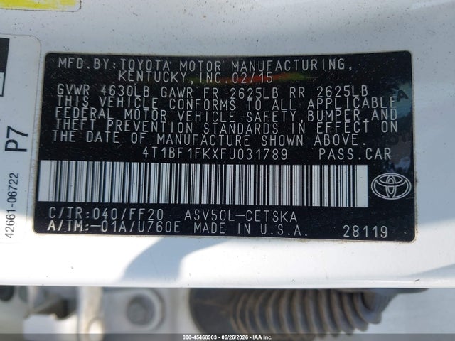 2015 Toyota CAMRY SE 照片 9