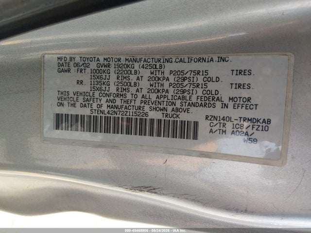 2002 Toyota TACOMA photo 9