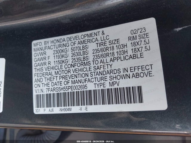 2023 HONDA CR-V HYBRID SPORT 9