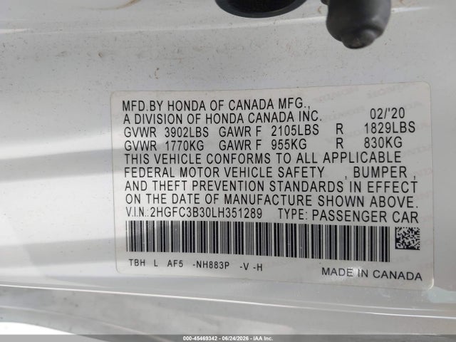 صورة 9 لـ 2020 Honda CIVIC EX