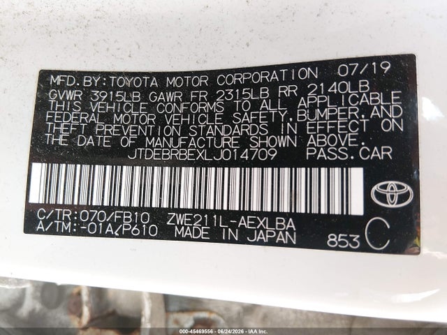 2020 Toyota COROLLA HYBRID LE 照片 9