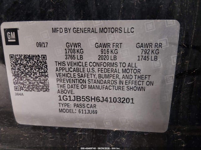 2018 Chevrolet SONIC LS AUTO 照片 9