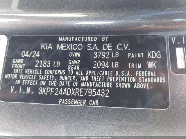 صورة 9 لـ 2024 KIA FORTE LXS