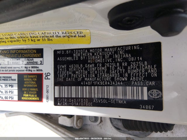 2014 Toyota CAMRY LE 照片 9
