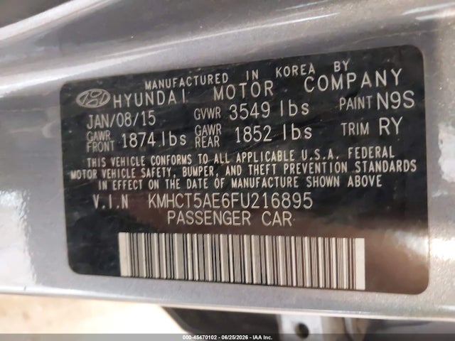 2015 Hyundai ACCENT GS 照片 9