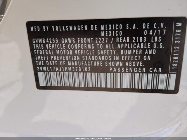 صورة 9 لـ 2017 Volkswagen JETTA 1.8T SEL/1.8T SEL PREMIUM