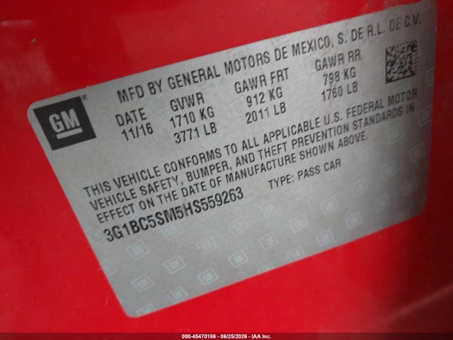2017 Chevrolet CRUZE LS AUTO 照片 9