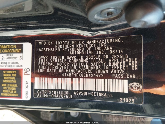 2014 Toyota CAMRY LE photo 9