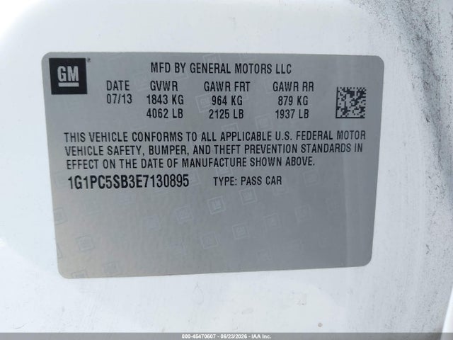 2014 Chevrolet CRUZE 1LT AUTO thumbnail 9