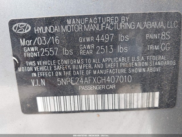صورة 9 لـ 2016 Hyundai SONATA