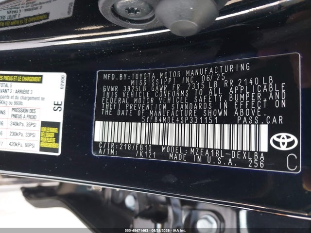 صورة 9 لـ 2025 Toyota COROLLA LE