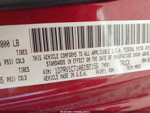 2010 Dodge RAM 1500 SLT/SPORT/TRX — фото 9