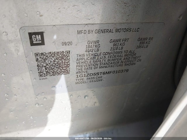 صورة 9 لـ 2021 Chevrolet MALIBU FWD LT