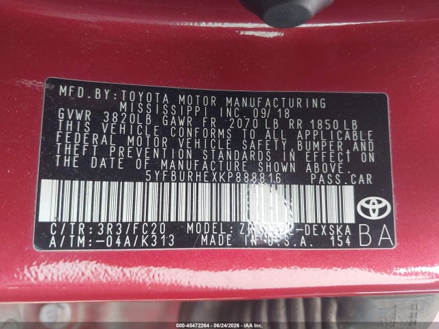 صورة 9 لـ 2019 Toyota COROLLA SE