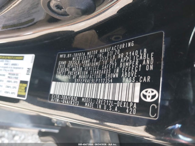 2020 Toyota COROLLA LE photo 9