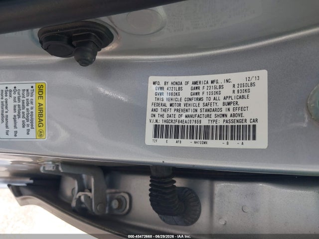 صورة مصغرة 9 لـ 2014 Honda ACCORD EX-L