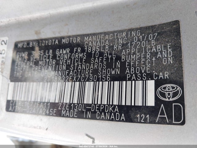2007 Toyota COROLLA CE 照片 9