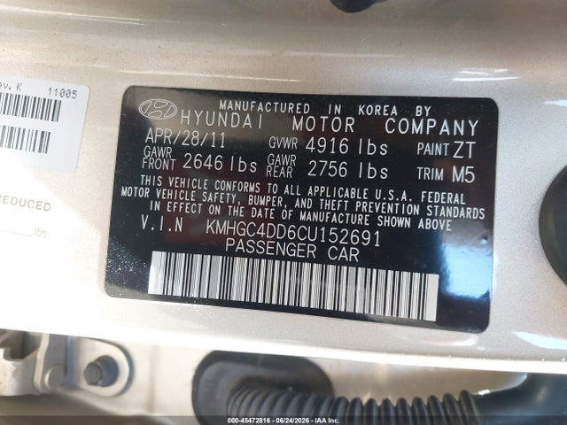 2012 Hyundai GENESIS 3.8 照片 9