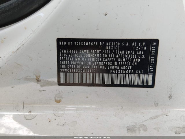 2019 Volkswagen JETTA 1.4T R-LINE/1.4T S/1.4T SE — фото 9