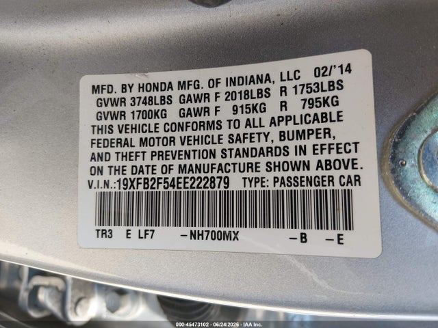 2014 Honda CIVIC LX 照片 9