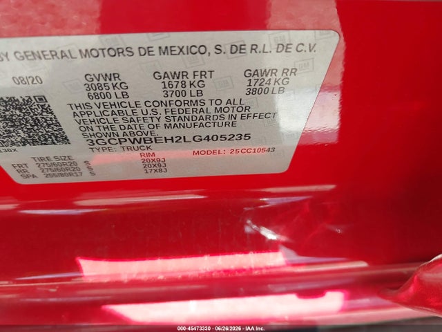 صورة 9 لـ 2020 Chevrolet SILVERADO 1500 2WD SHORT BED CUSTOM