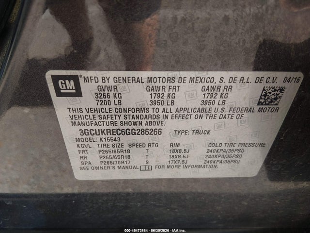 2016 Chevrolet SILVERADO 1500 LT 照片 9