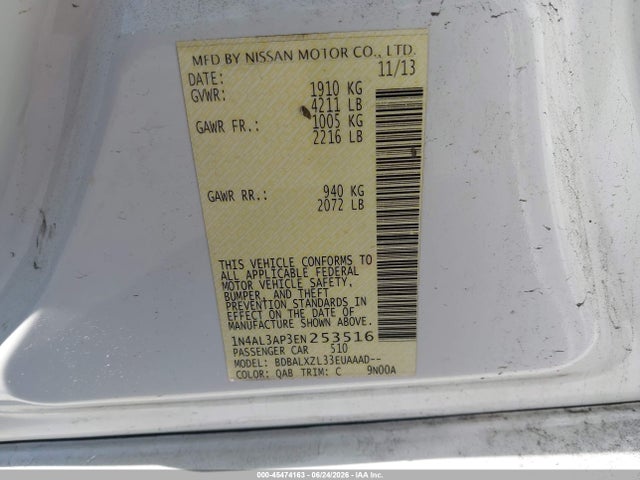 2014 Nissan ALTIMA 2.5/2.5 S/2.5 SL/2.5 SV — фото 9
