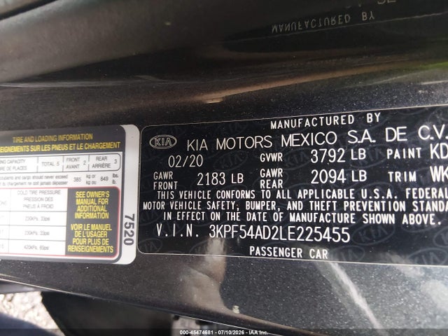 2020 KIA FORTE EX 照片 9
