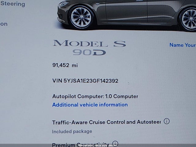 2016 Tesla MODEL S 60D/70D/75D/85D/90D — фото 7