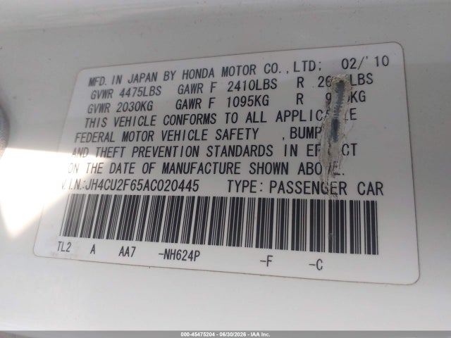 2010 Acura TSX 2.4 照片 9