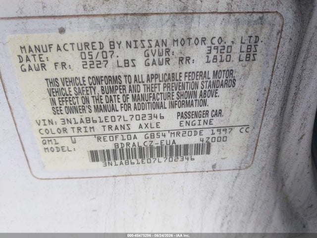 صورة مصغرة 9 لـ 2007 Nissan SENTRA 2.0