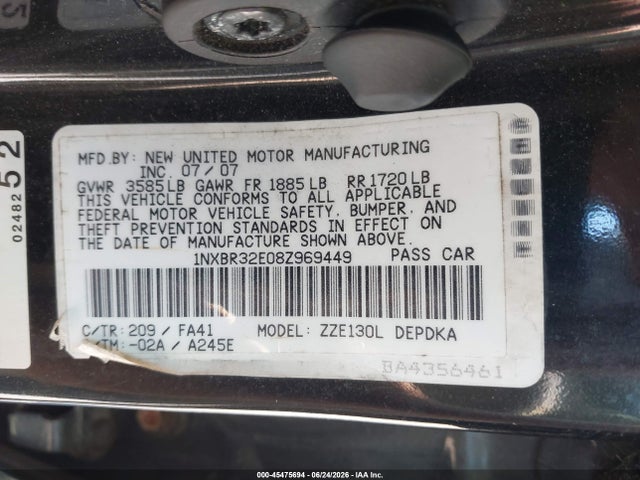 2008 Toyota COROLLA CE photo 9