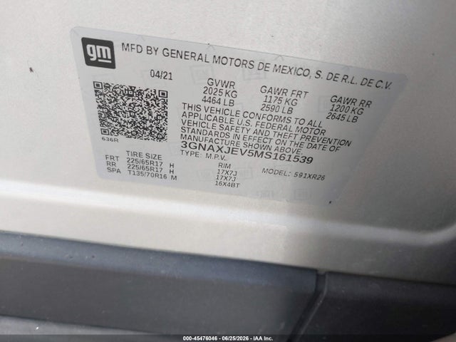 2021 CHEVROLET EQUINOX FWD 2FL 9