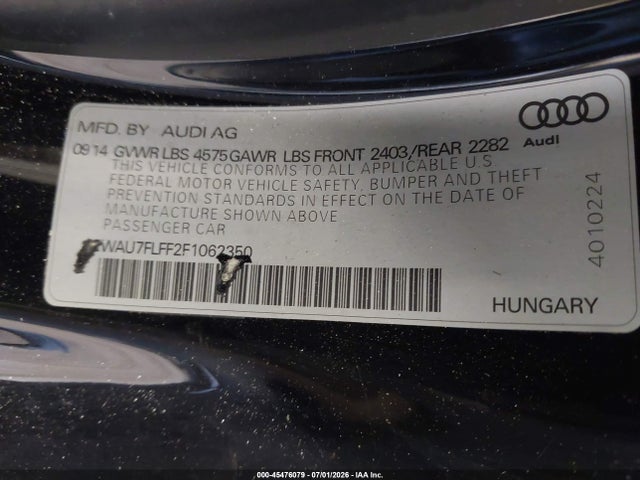 2015 AUDI A3 2.0T PREMIUM 缩略图 9