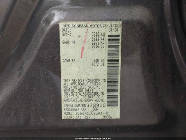صورة 9 لـ 2014 Nissan ALTIMA 2.5 S