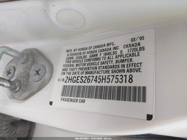 2005 Honda CIVIC EX photo 9