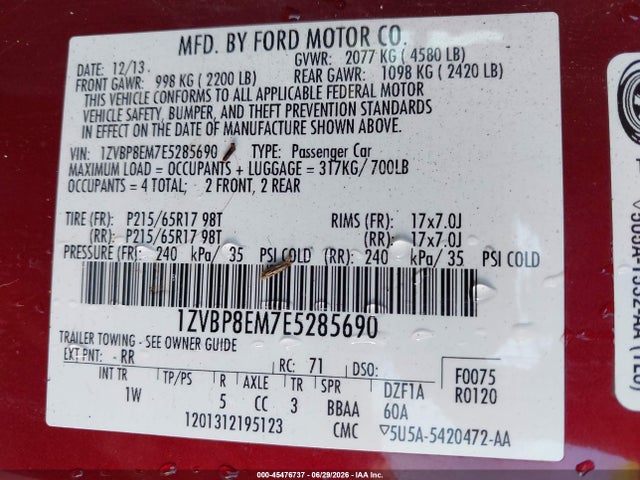 2014 FORD MUSTANG V6 照片 9