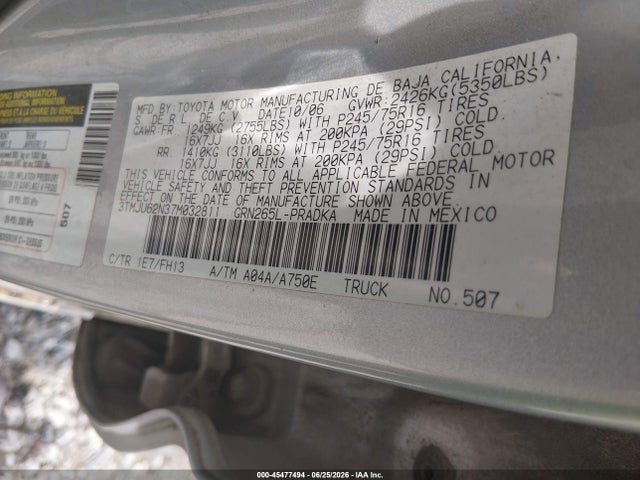 2007 Toyota TACOMA PRERUNNER V6 photo 8
