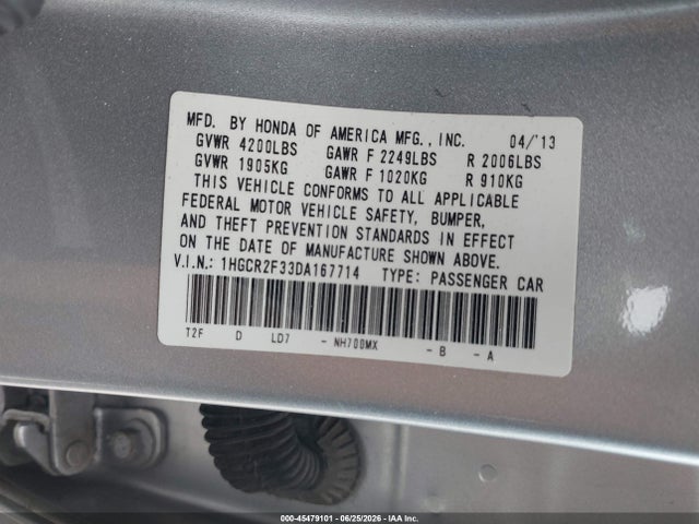 2013 Honda ACCORD LX 照片 9