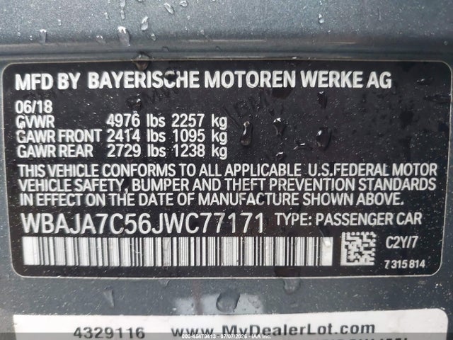 2018 BMW 530I XDRIVE — фото 9