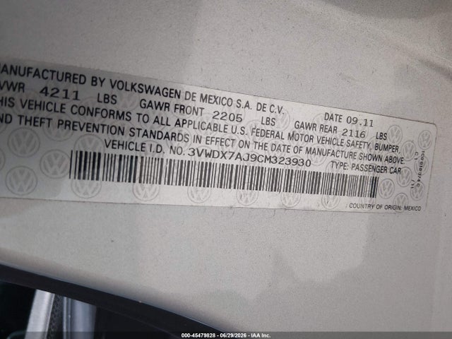 2012 Volkswagen JETTA 2.5L SE 照片 9